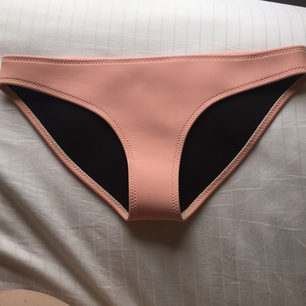 Pink neoprene bikini bottoms